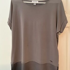 Calvin Klein Women's Charcoal Short Sleeve Tee